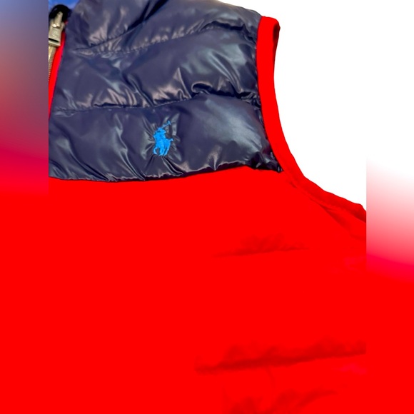 Boy (sz7) Polo Ralph Lauren Reversible Water Resistant Vest - Red/Blue - Picture 3 of 8